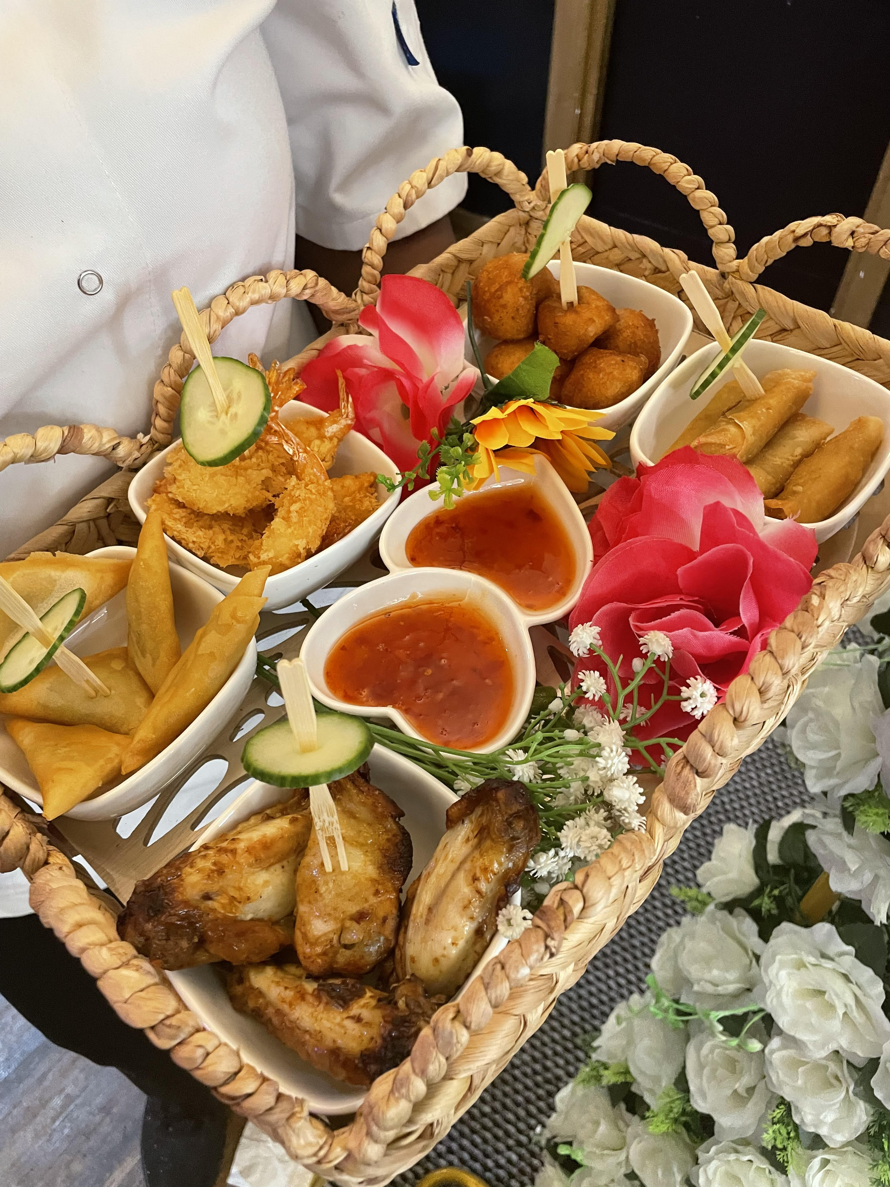 Miliki Spot Nigerian dishes prepared for an event